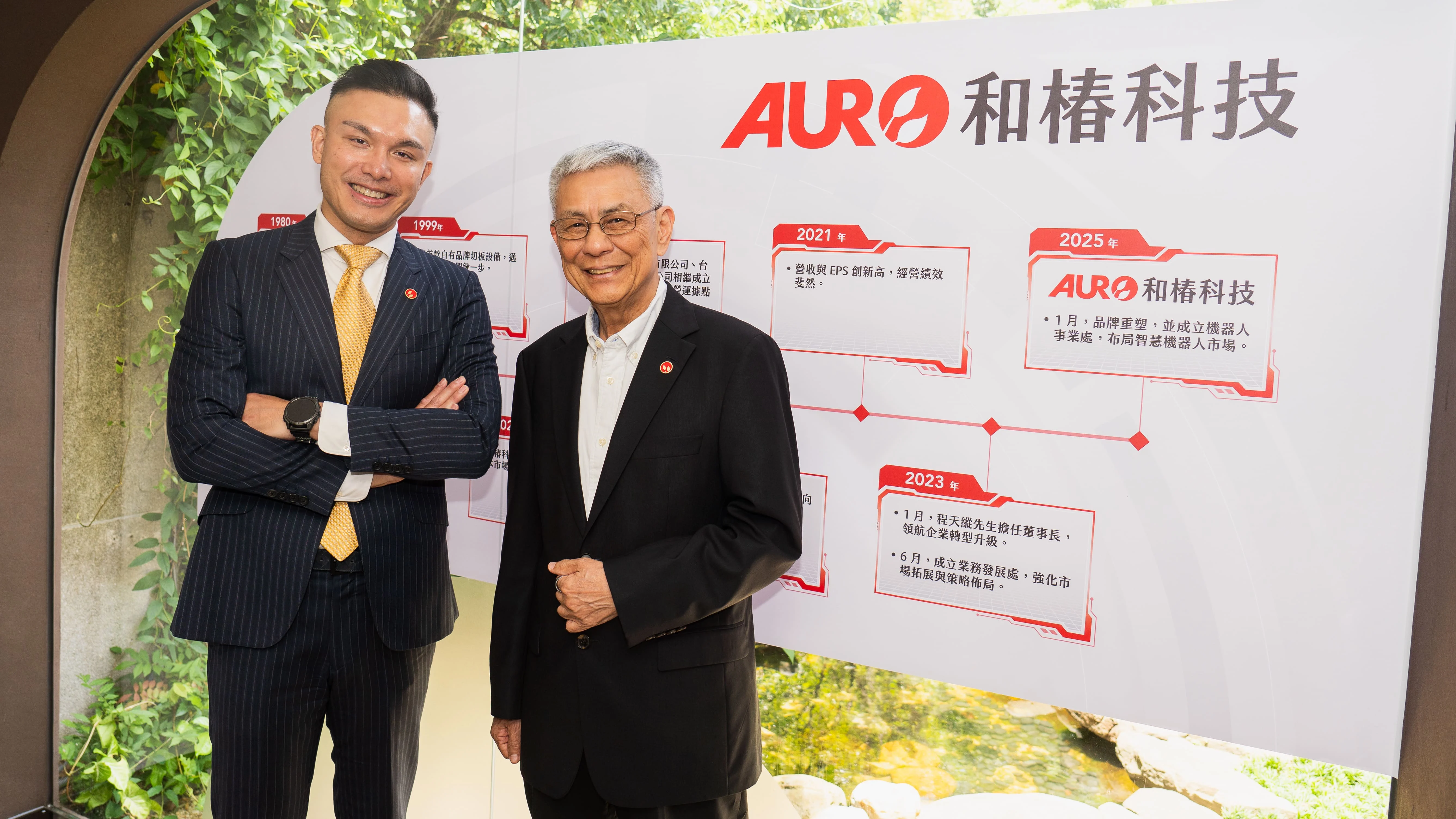 程董事長與張副董合照