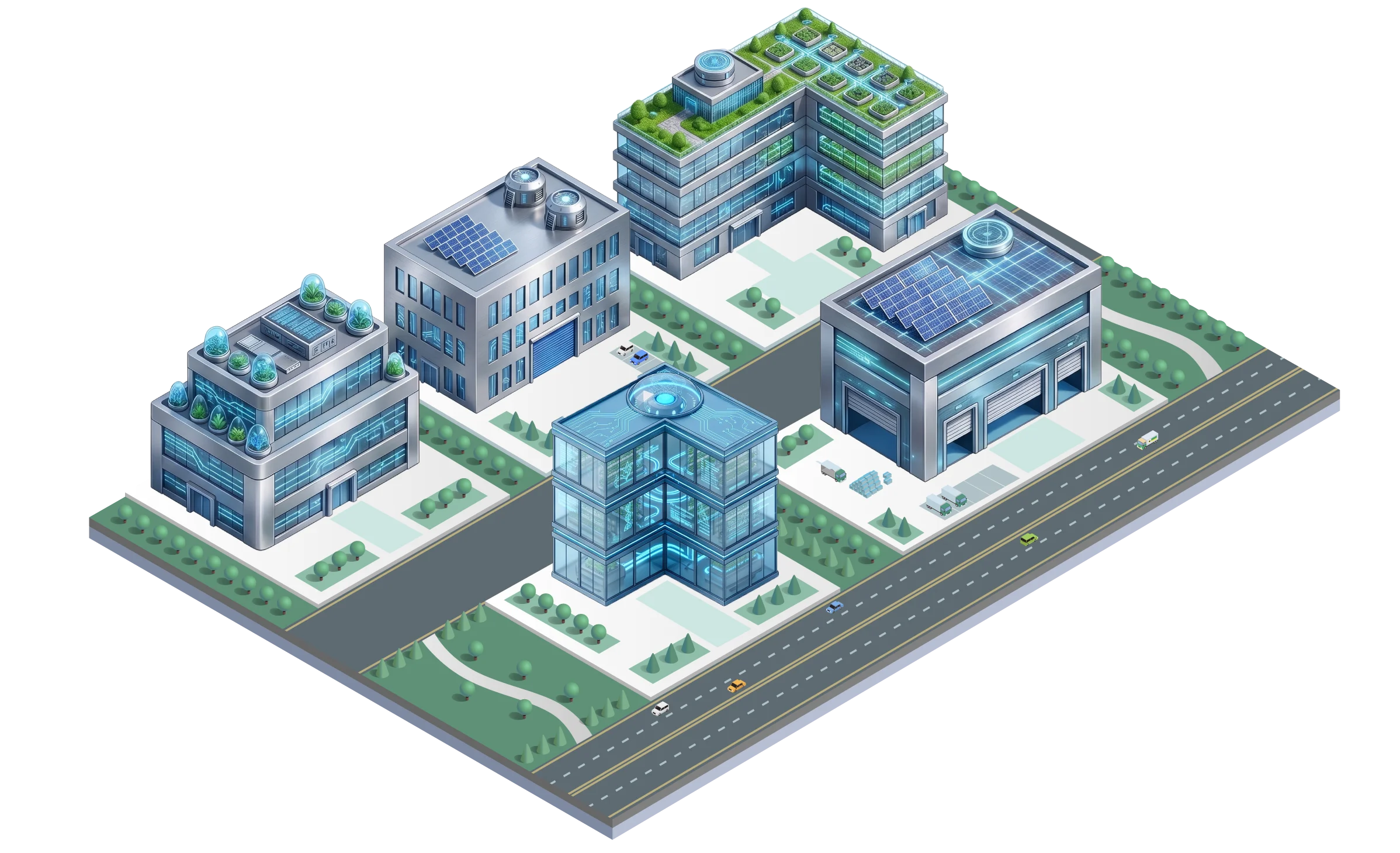 和椿科技五大產業應用園區示意圖